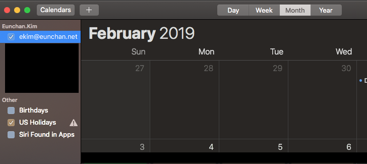 Wrong calendar name in Apple Calendar App